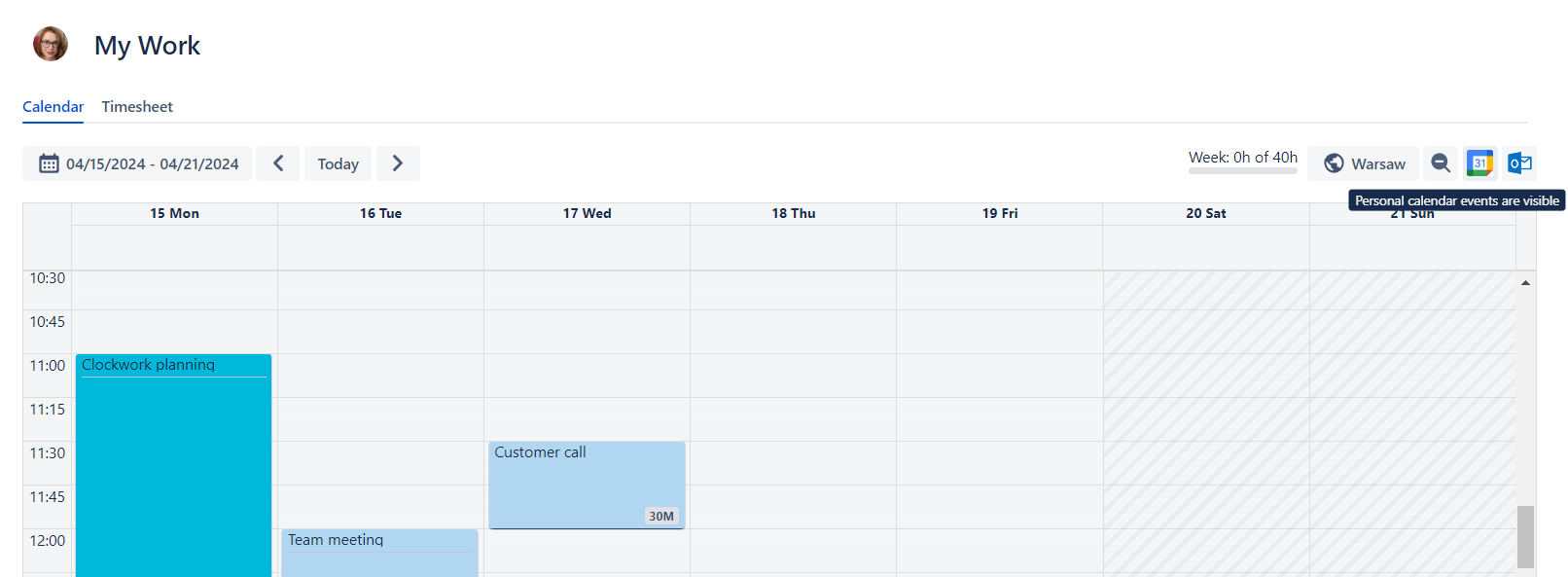 Google & Outlook events visible in the Calendar view.png
